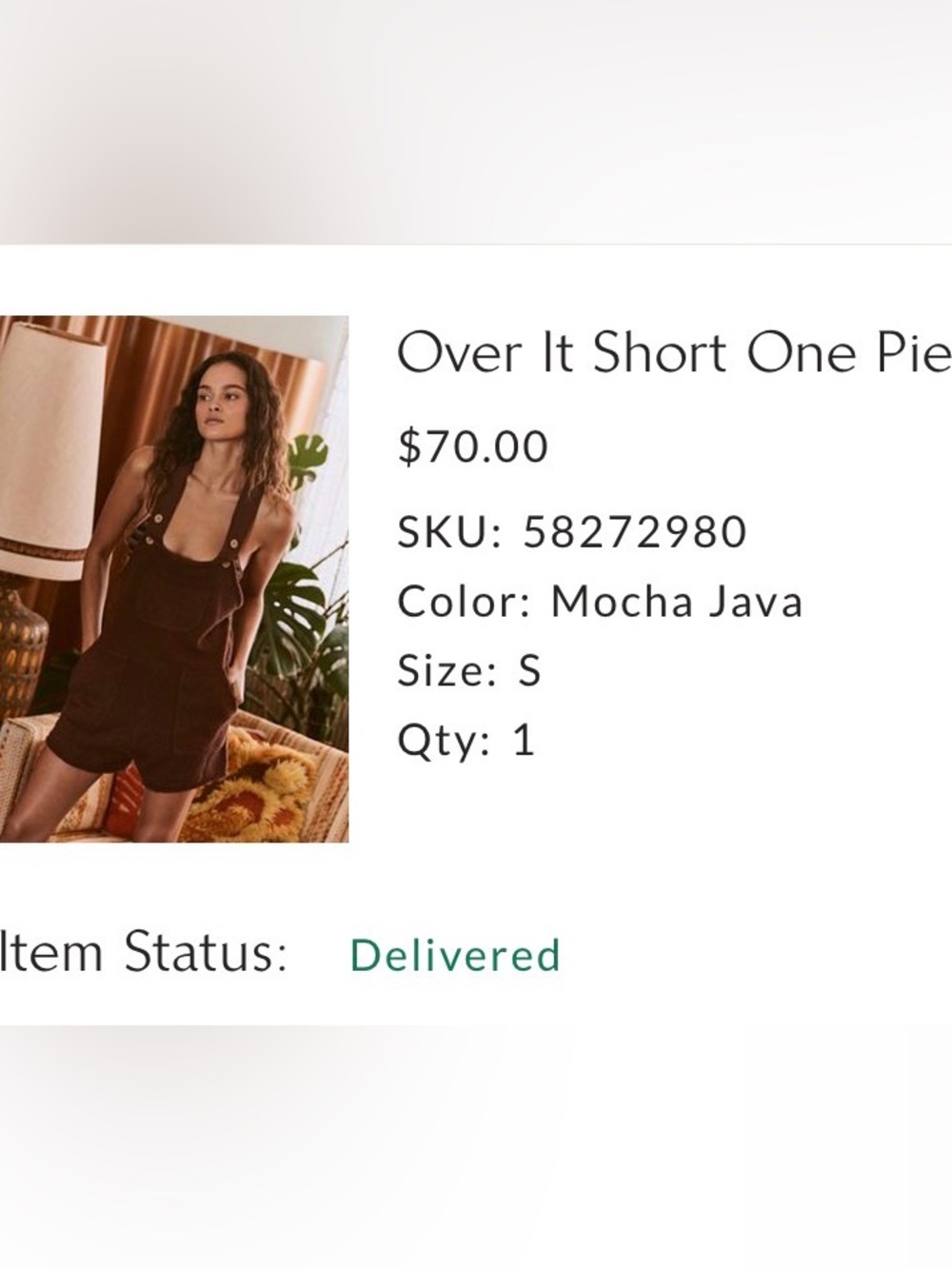 Free people Mocha Java Women's Shorts - Over It Short One Piece